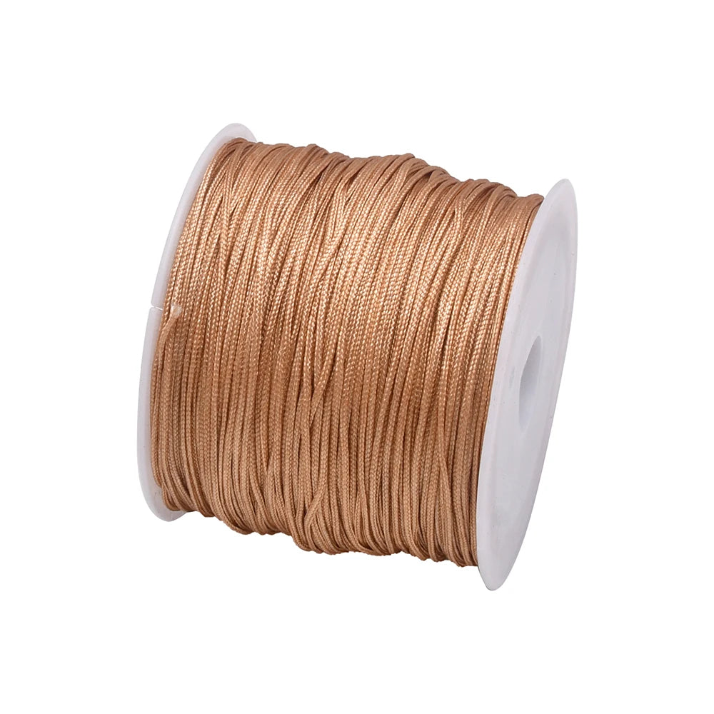 50Yds 0.8mm Crafts Nylon Cord For Jewelry Making Braided Nylon Satin String for Bracelets Necklace Jewelry Accessories