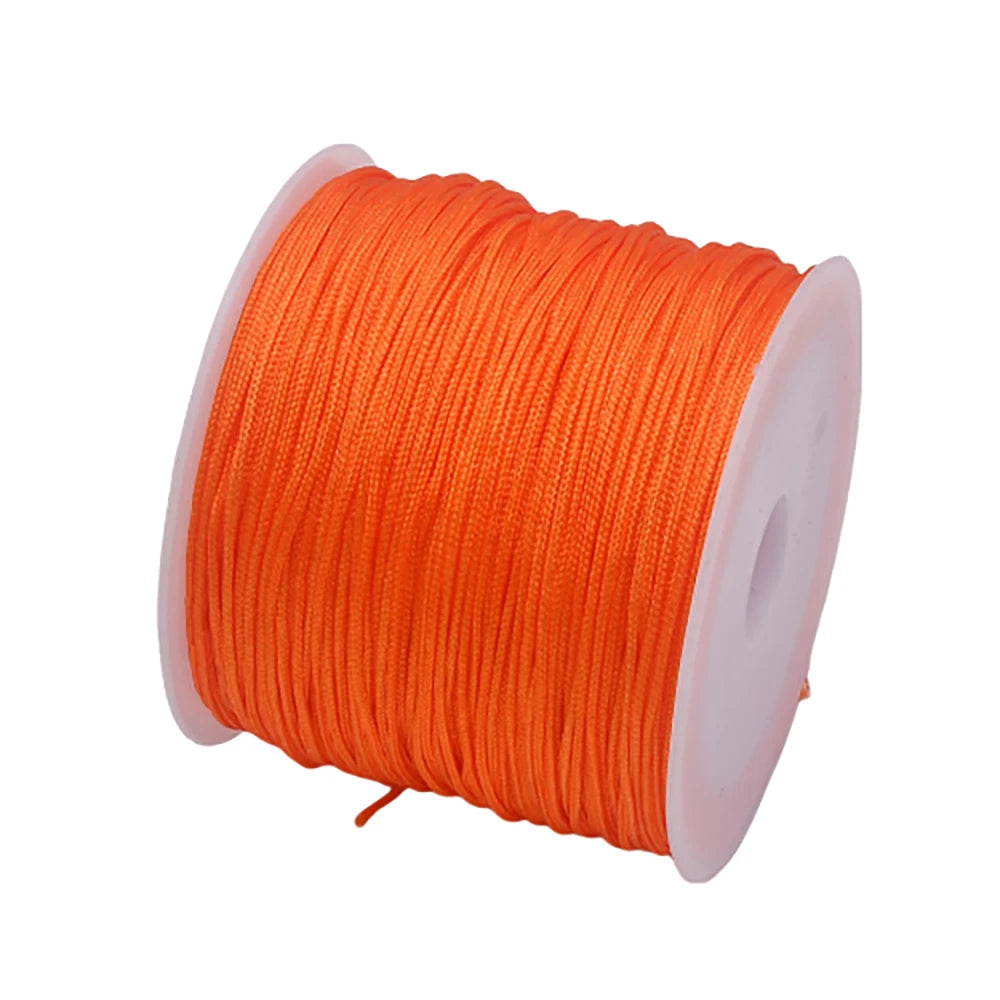 50Yds 0.8mm Crafts Nylon Cord For Jewelry Making Braided Nylon Satin String for Bracelets Necklace Jewelry Accessories