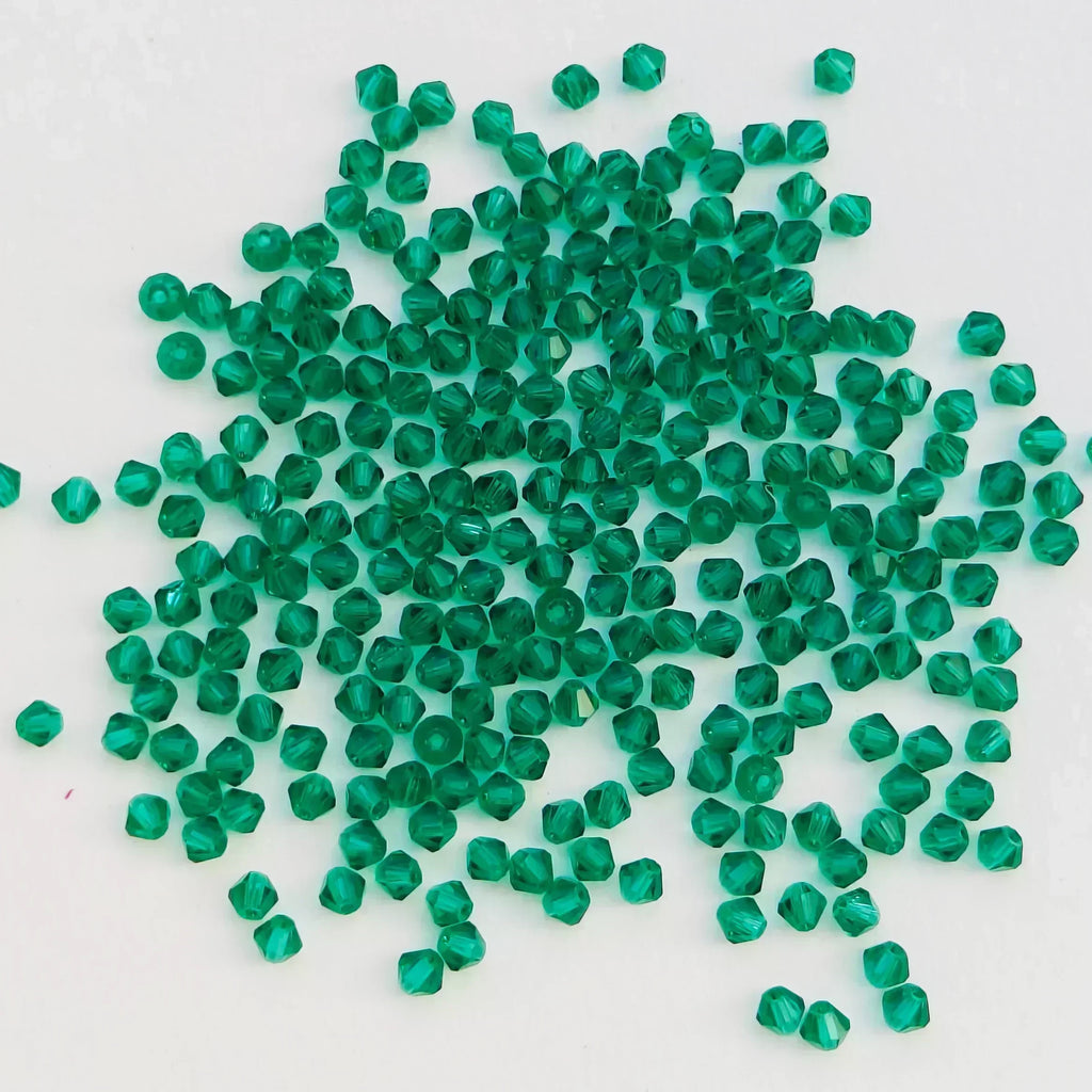 100PCS 4MM Shiny Faceted Austria Crystal Beads Bicone Beads Loose Spacer Beads for Jewelry Making DIY Bracelet Necklace Pendant