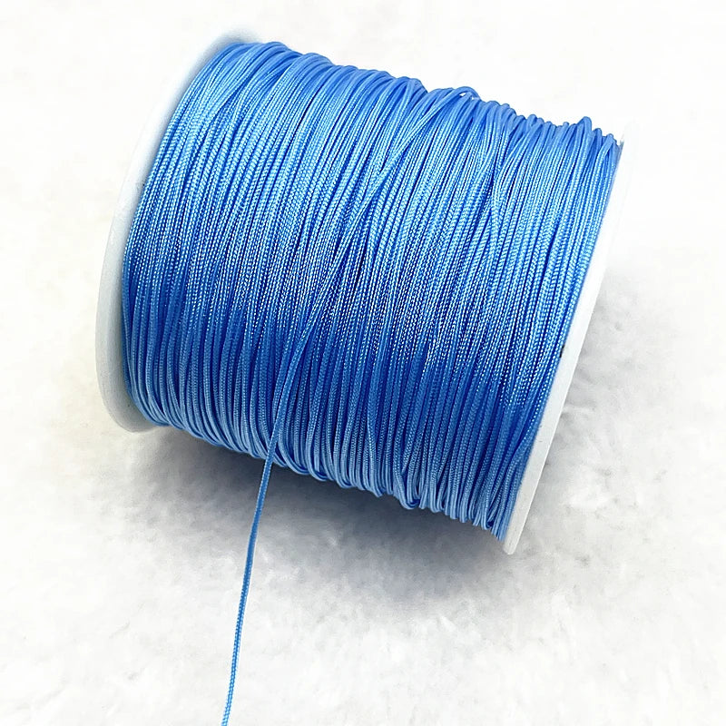 NEW 0.4/0.8/1.0/1.5mm Nylon Cord Thread Chinese Knot Macrame Cord Bracelet Braided String DIY Tassels Beading Shamballa Thread