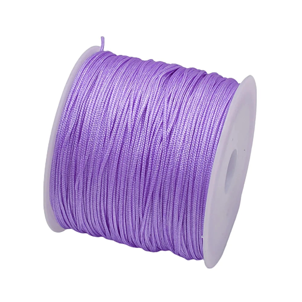 50Yds 0.8mm Crafts Nylon Cord For Jewelry Making Braided Nylon Satin String for Bracelets Necklace Jewelry Accessories