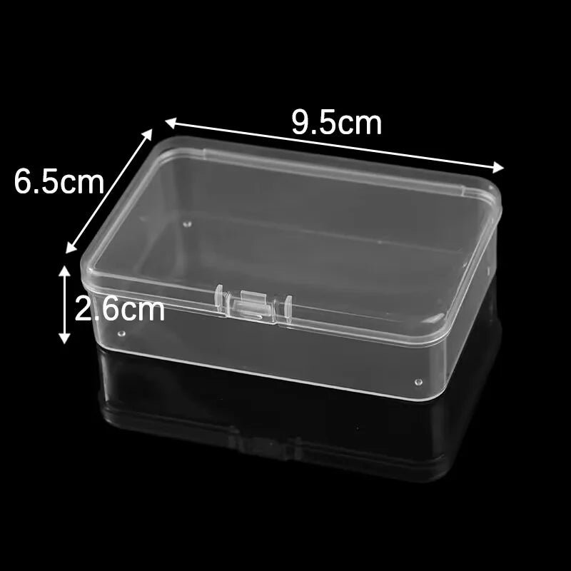 10pcs Plastic Box Rectangular Box Translucent Box Packing Box Storage Box Dustproof Solid Strong Jewelry Storage Case Container