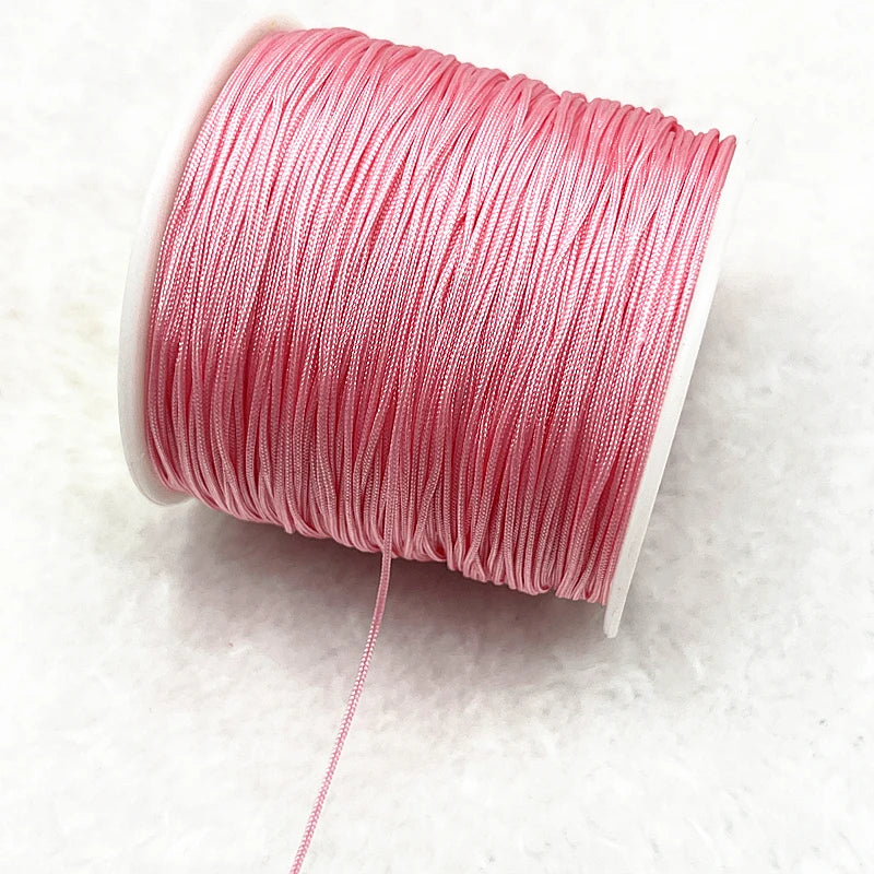 NEW 0.4/0.8/1.0/1.5mm Nylon Cord Thread Chinese Knot Macrame Cord Bracelet Braided String DIY Tassels Beading Shamballa Thread