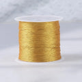 A Roll of 0.2-0.6mm DIY Hand Woven Bracelet, Hand Rope, Woven Rope, Embroidered Gold and Silver Silk Thread Material