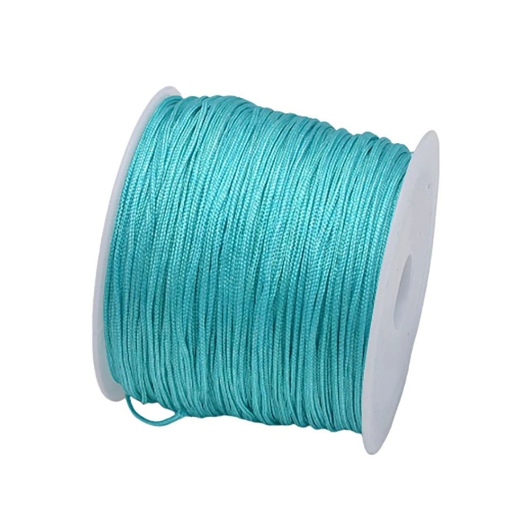 50Yds 0.8mm Crafts Nylon Cord For Jewelry Making Braided Nylon Satin String for Bracelets Necklace Jewelry Accessories