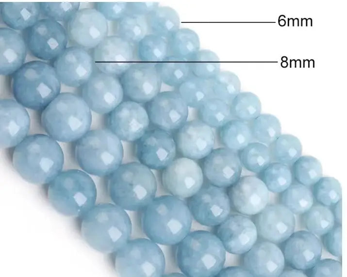 1 Strand 6mm Natural Stone Tourmaline Rose Quartz Aquamarine Amazonite Loose Bead for Jewelry Making DIY Bracelet