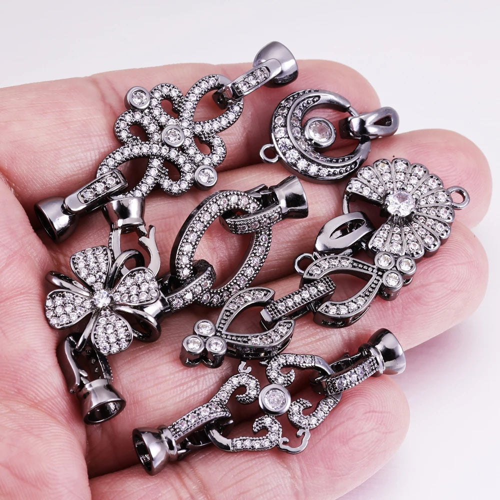 Juya Creative Copper Fasteners Connector Decoration Locks Clasps Accessories For DIY Needlework Beads Gems Pearls Jewlery Making