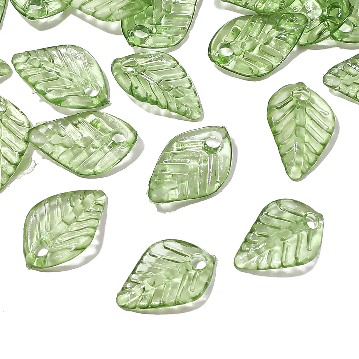 10/50Pcs Acrylic Mini Tree Leaf Beads Unique Loose Beads Handmade DIY Making Jewelry Earrings Necklace Accessories Materials