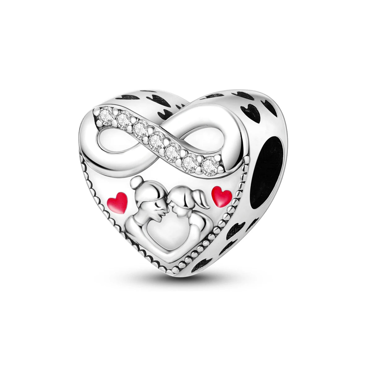 Original 925 Sterling Silver Red Charm Beads Red Wine Chili Dumbbell Pendant For Women Fit DIY Bracelet Birthday Jewelry Gift
