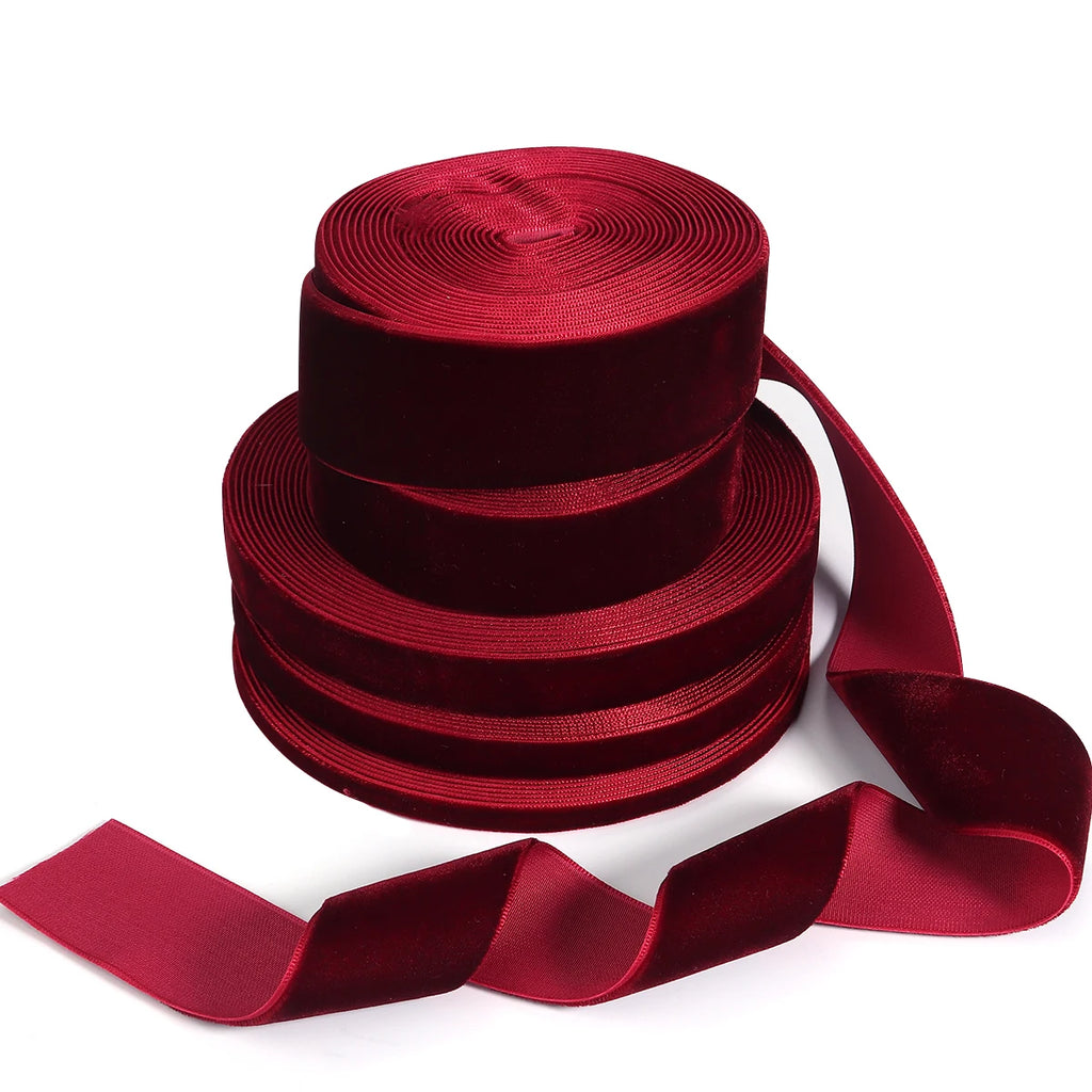 5-10yards 6/10/15/25/32/38mm Velvet Ribbon Gift Flower Packaging Bow Handmade DIY Christmas Decoration Clothing Sewing Accessory