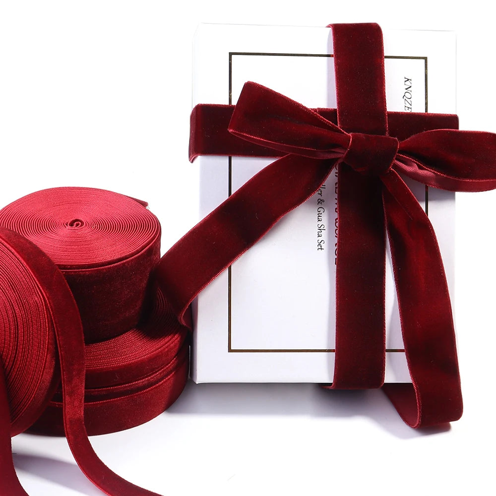 5-10yards 6/10/15/25/32/38mm Velvet Ribbon Gift Flower Packaging Bow Handmade DIY Christmas Decoration Clothing Sewing Accessory