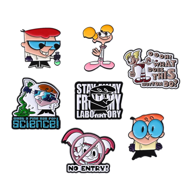 6-23Pcs/Set Humor Comedy Anime Movie Collected Enamel Pins Cartoon Role Red Eared Rabbit Cat Dog Brooch Lapel Badge Jewelry Gift