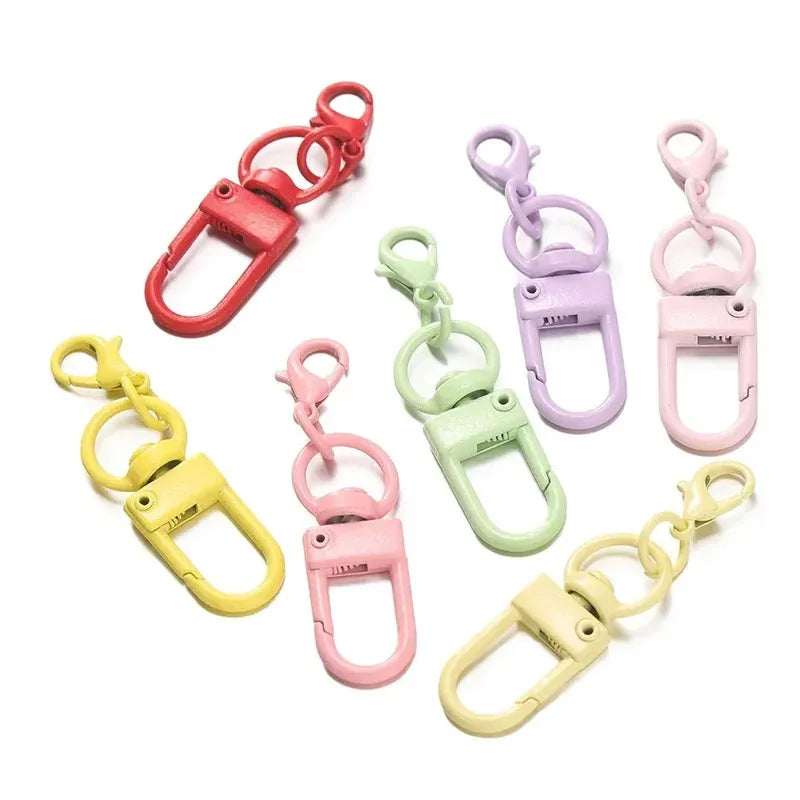 10pcs/Lot Colorful Metal Lobster Clasp Hooks – Keychain & Jewelry Making Supplies, DIY Necklace/Bracelet Accessories