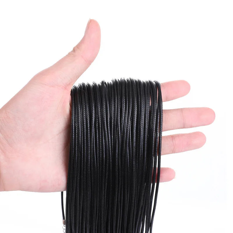 10Pcs/lot 1.5/2mm Leather Cord Necklace With Clasp Adjustable Braided Rope for Jewelry Making DIY Necklace Bracelet Supplies