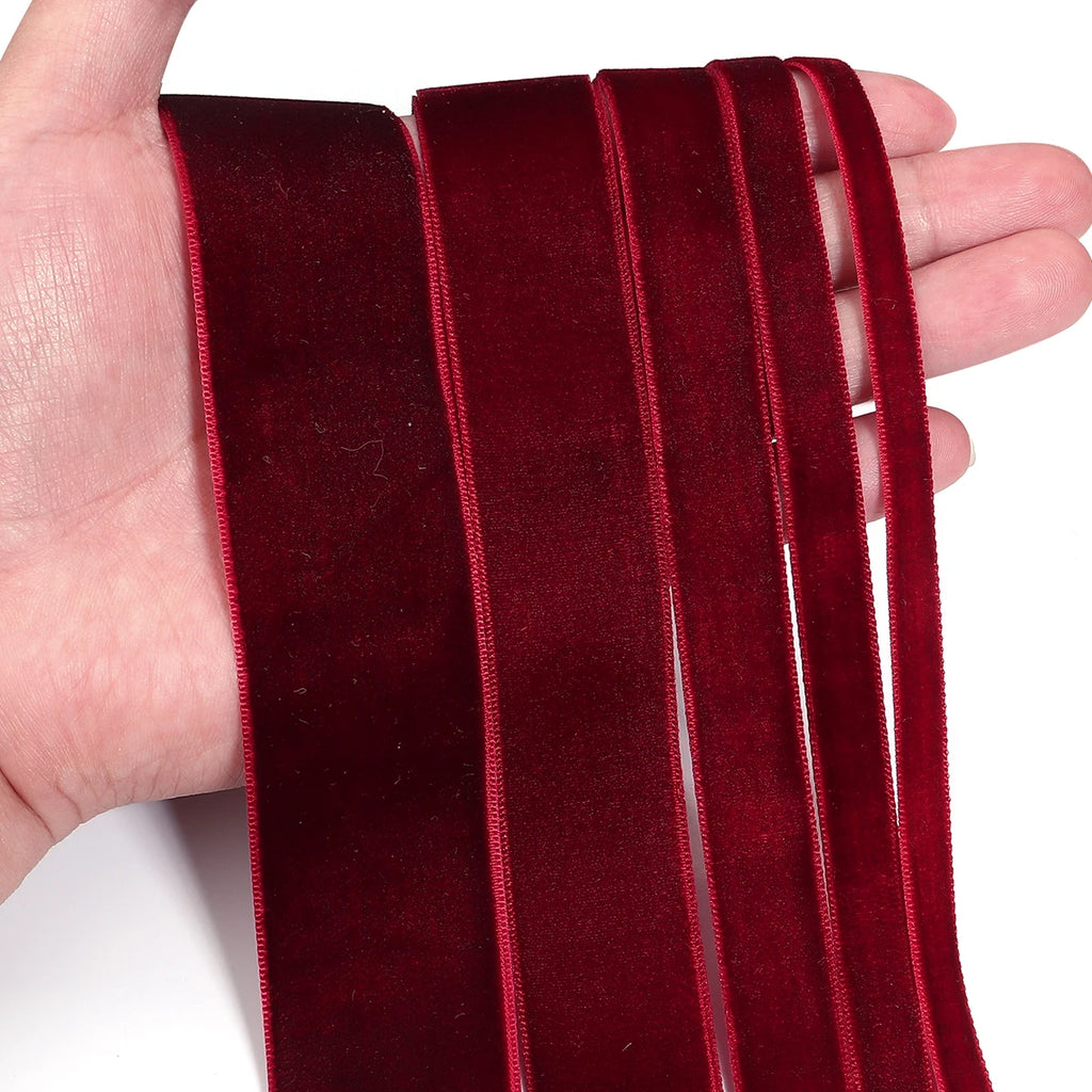 5-10yards 6/10/15/25/32/38mm Velvet Ribbon Gift Flower Packaging Bow Handmade DIY Christmas Decoration Clothing Sewing Accessory