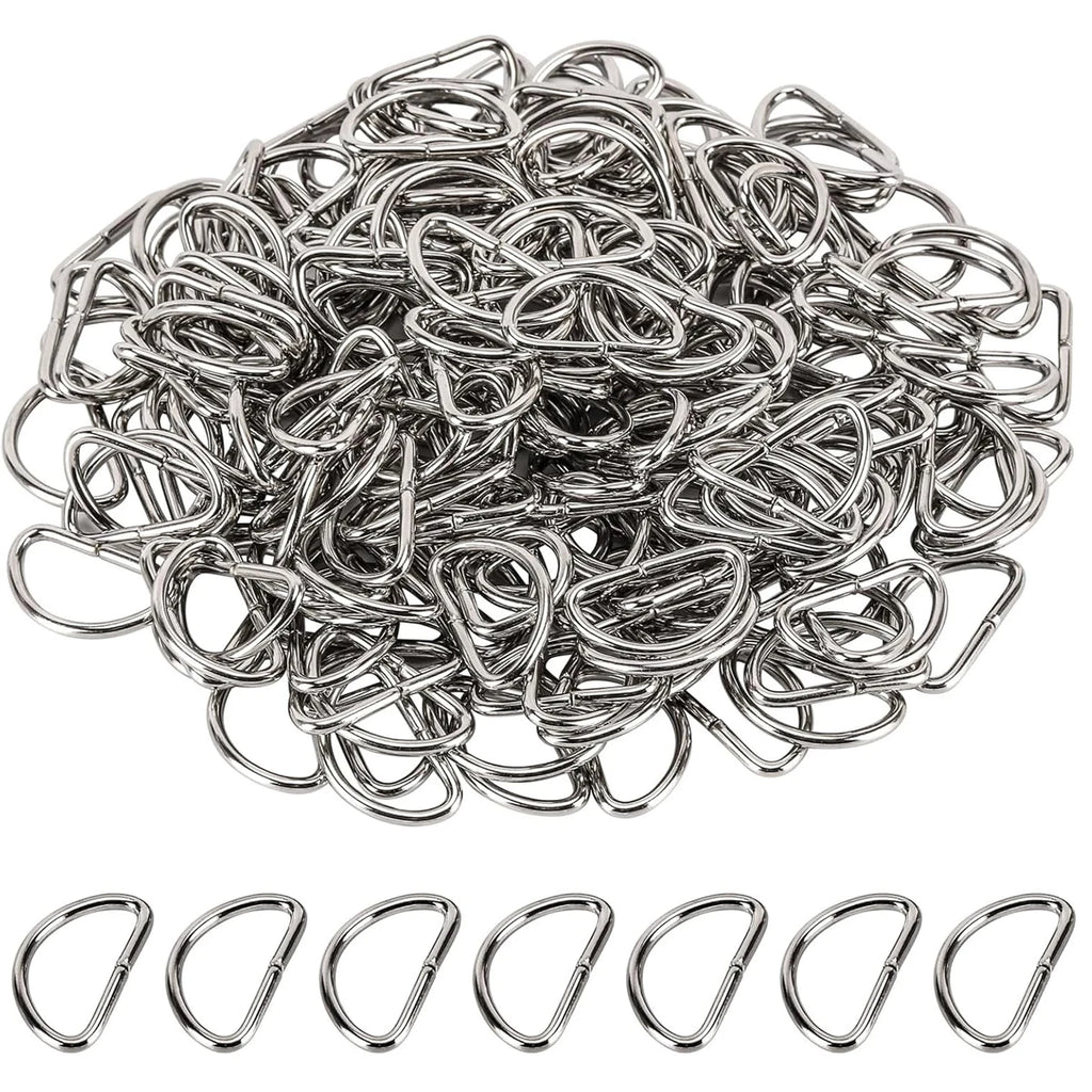 30/60/100Pcs D-ring buckle stainless steel semi-circular D-ring adjustable hardware bag belt process DIY accessories