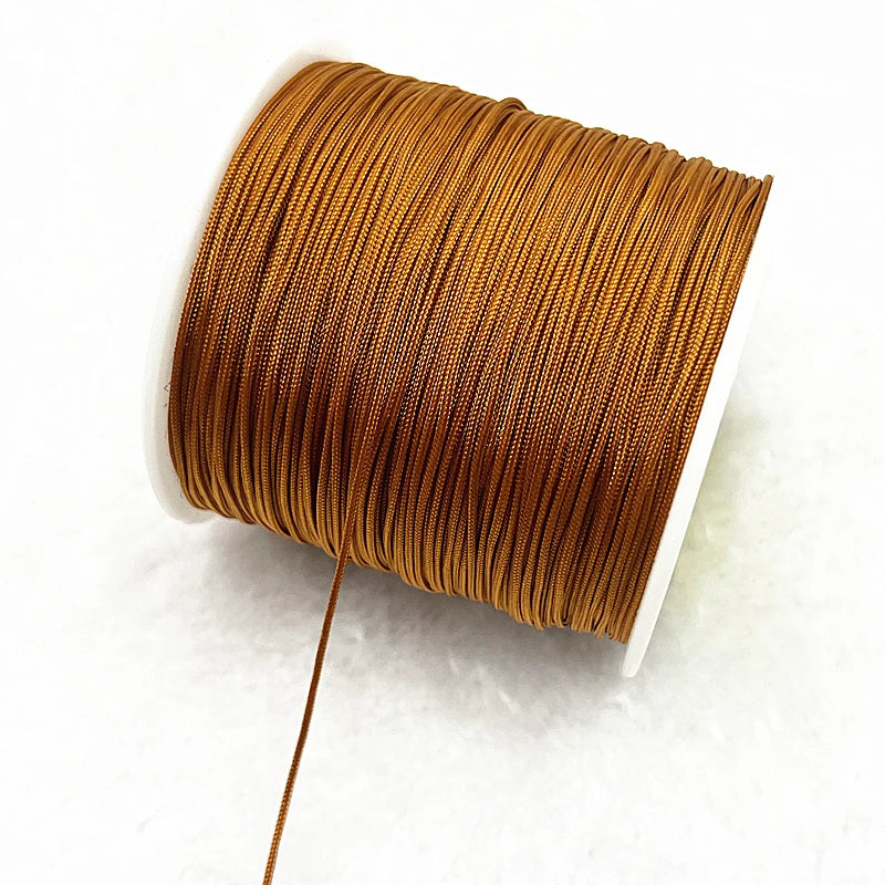 NEW 0.4/0.8/1.0/1.5mm Nylon Cord Thread Chinese Knot Macrame Cord Bracelet Braided String DIY Tassels Beading Shamballa Thread