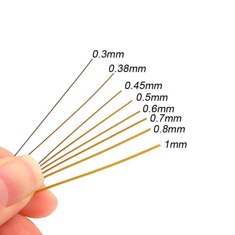 1Roll 0.3~1.0mm Thin Stainless steel wire Beading Rope Cord Thread String For DIY Necklace Bracelets Jewelry Making DIY Findings