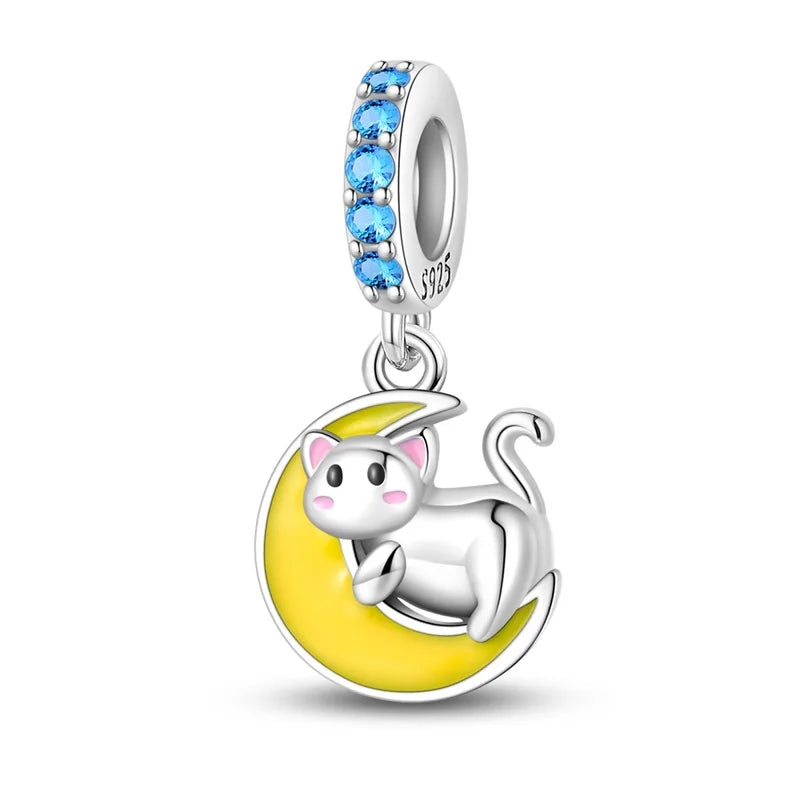 Silver Plated Cute Animals Charms Pendant Lovely Penguin Avocado Dangle Charm Beads Fit Bangle Bracelet Necklace Women Jewelry