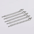 10pcs/lot 50mm Extended Extension Tail Chain Lobster Clasps Connector For DIY Bracelet Necklace Jewelry Making Findings