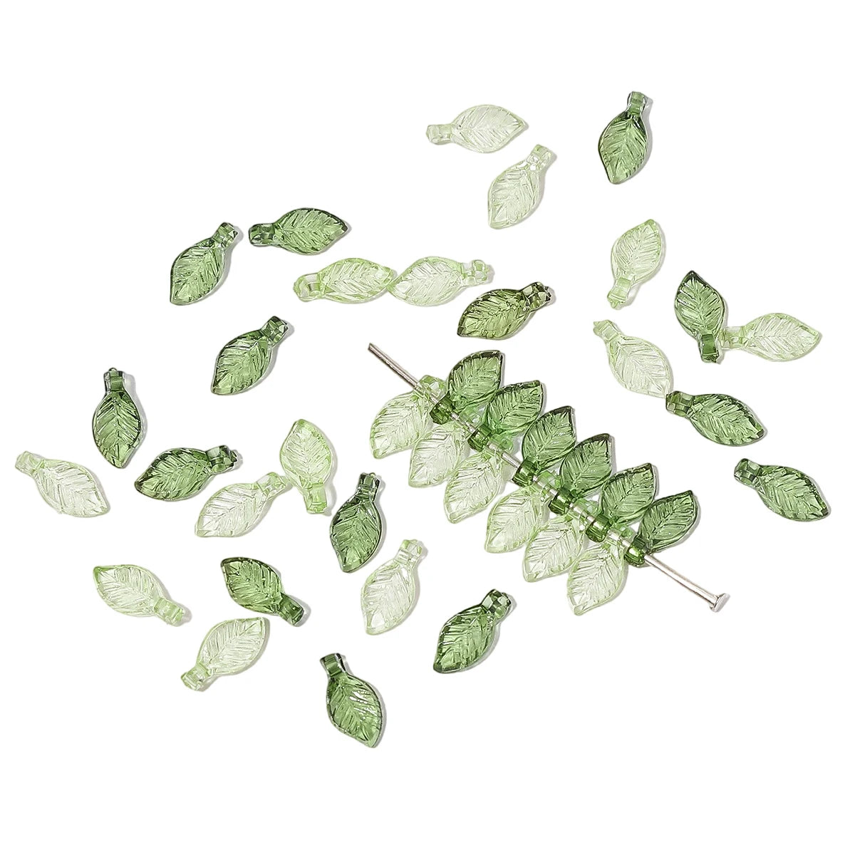 10/50Pcs Acrylic Mini Tree Leaf Beads Unique Loose Beads Handmade DIY Making Jewelry Earrings Necklace Accessories Materials