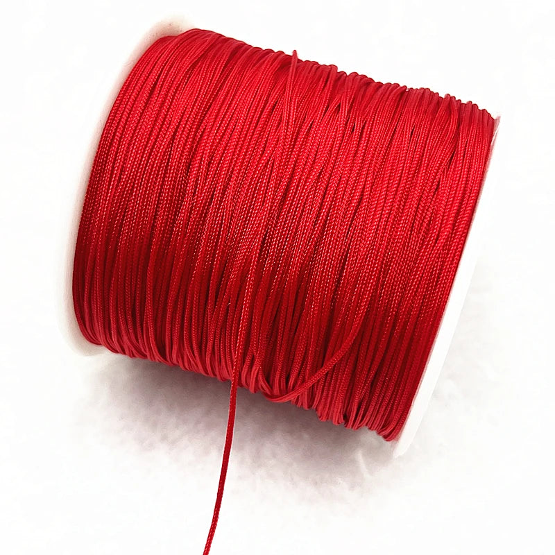 NEW 0.4/0.8/1.0/1.5mm Nylon Cord Thread Chinese Knot Macrame Cord Bracelet Braided String DIY Tassels Beading Shamballa Thread