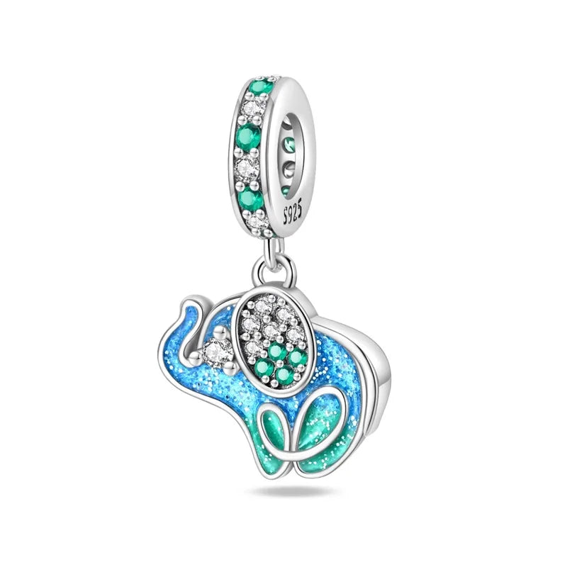 Silver Plated Cute Animals Charms Pendant Lovely Penguin Avocado Dangle Charm Beads Fit Bangle Bracelet Necklace Women Jewelry