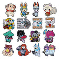 6-23Pcs/Set Humor Comedy Anime Movie Collected Enamel Pins Cartoon Role Red Eared Rabbit Cat Dog Brooch Lapel Badge Jewelry Gift