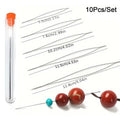 A Box Of 10 Open Needles Two Of Each Of Five Sizes Open Needles + Beading Needles DIY Handmade Beading Tool Jewelry Accessories