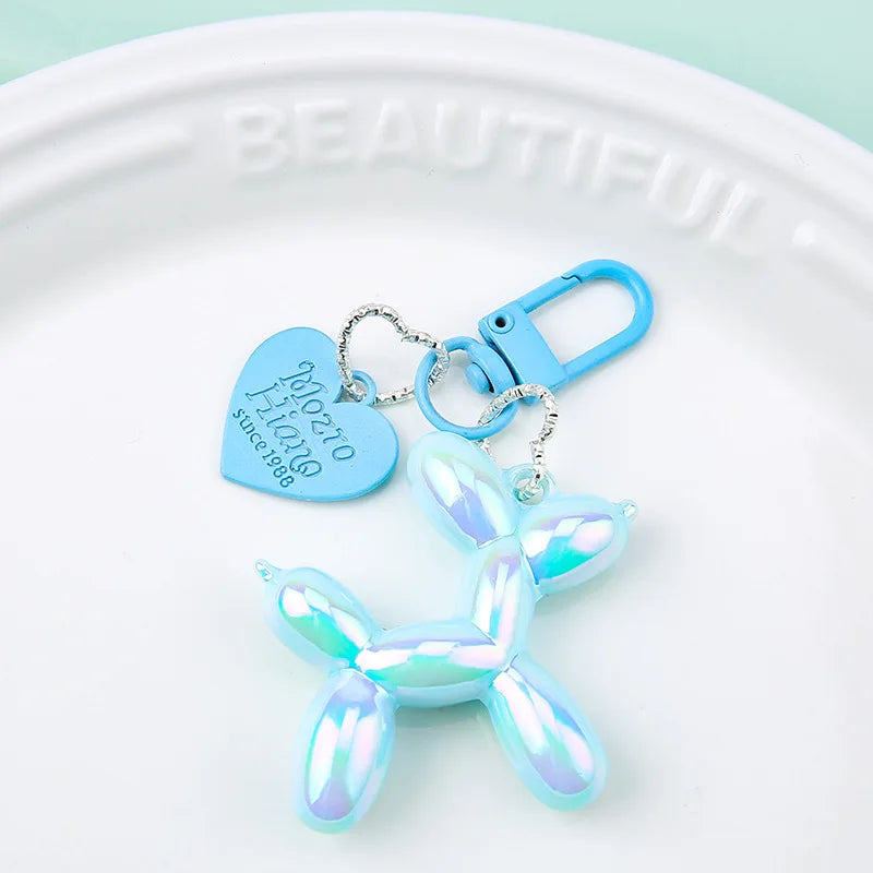 Jelly Cute Jelly Balloon Dog Keychain Pendant Cartoon Dog Chain Keychain - Lovely accessory jewelry gift for unisex keys