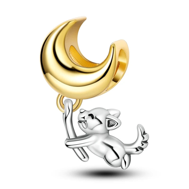 Silver Plated Cute Animals Charms Pendant Lovely Penguin Avocado Dangle Charm Beads Fit Bangle Bracelet Necklace Women Jewelry