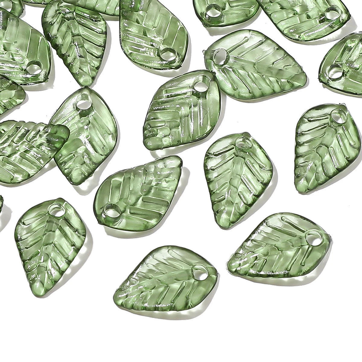 10/50Pcs Acrylic Mini Tree Leaf Beads Unique Loose Beads Handmade DIY Making Jewelry Earrings Necklace Accessories Materials