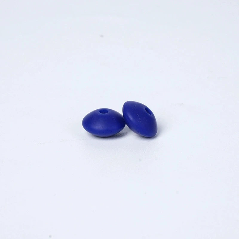 100/50/20Pcs 12mm Siilcone Beads Lentil Loose Spaced Bead for Jewelry Making DIY Beaded Bracelets Necklace Keychain Accessories
