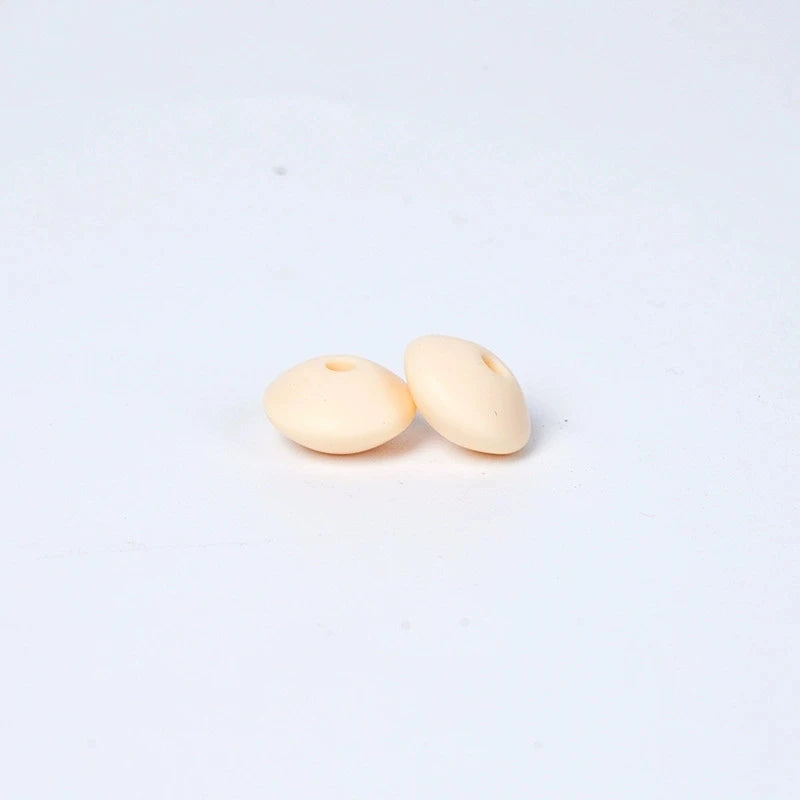 100/50/20Pcs 12mm Siilcone Beads Lentil Loose Spaced Bead for Jewelry Making DIY Beaded Bracelets Necklace Keychain Accessories