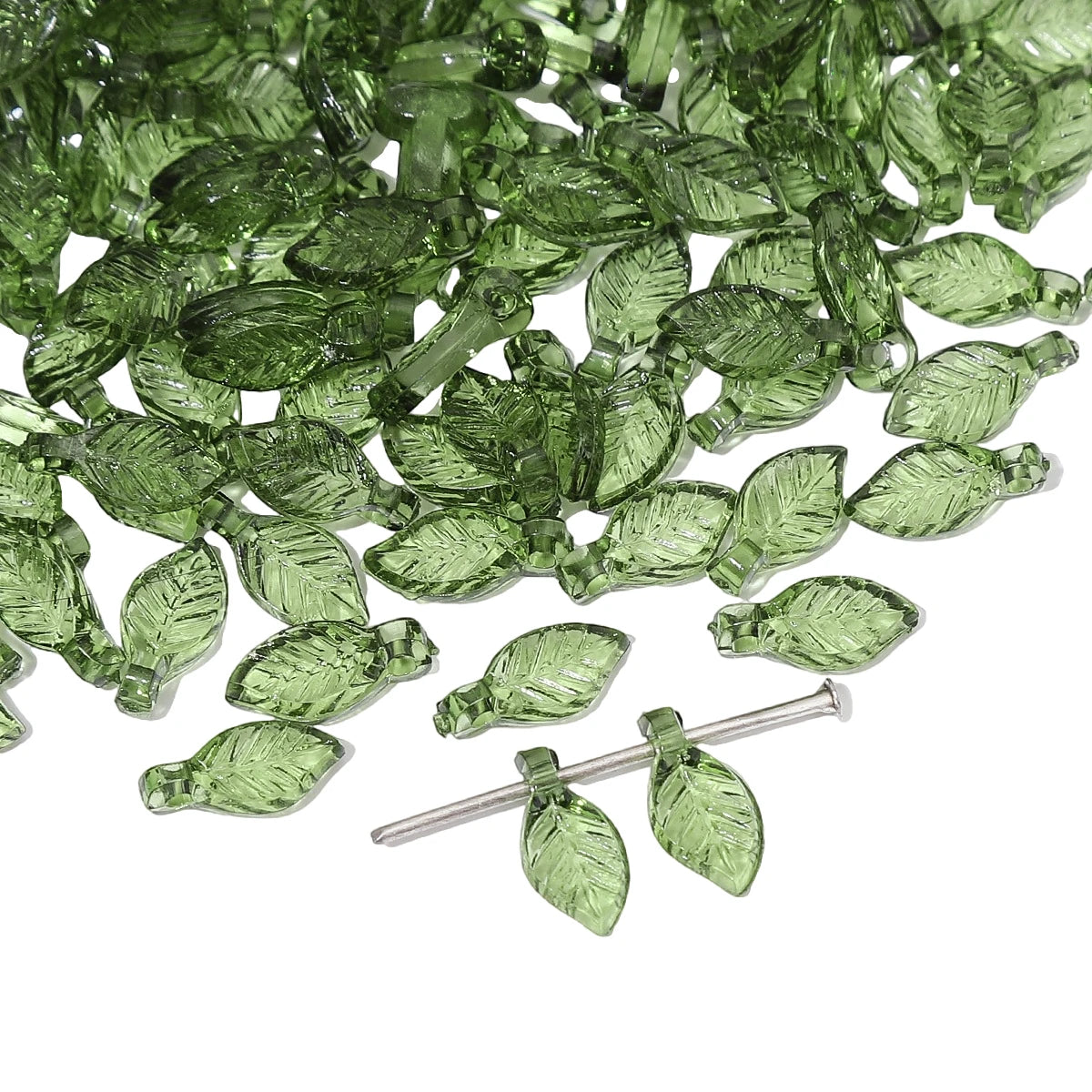 10/50Pcs Acrylic Mini Tree Leaf Beads Unique Loose Beads Handmade DIY Making Jewelry Earrings Necklace Accessories Materials