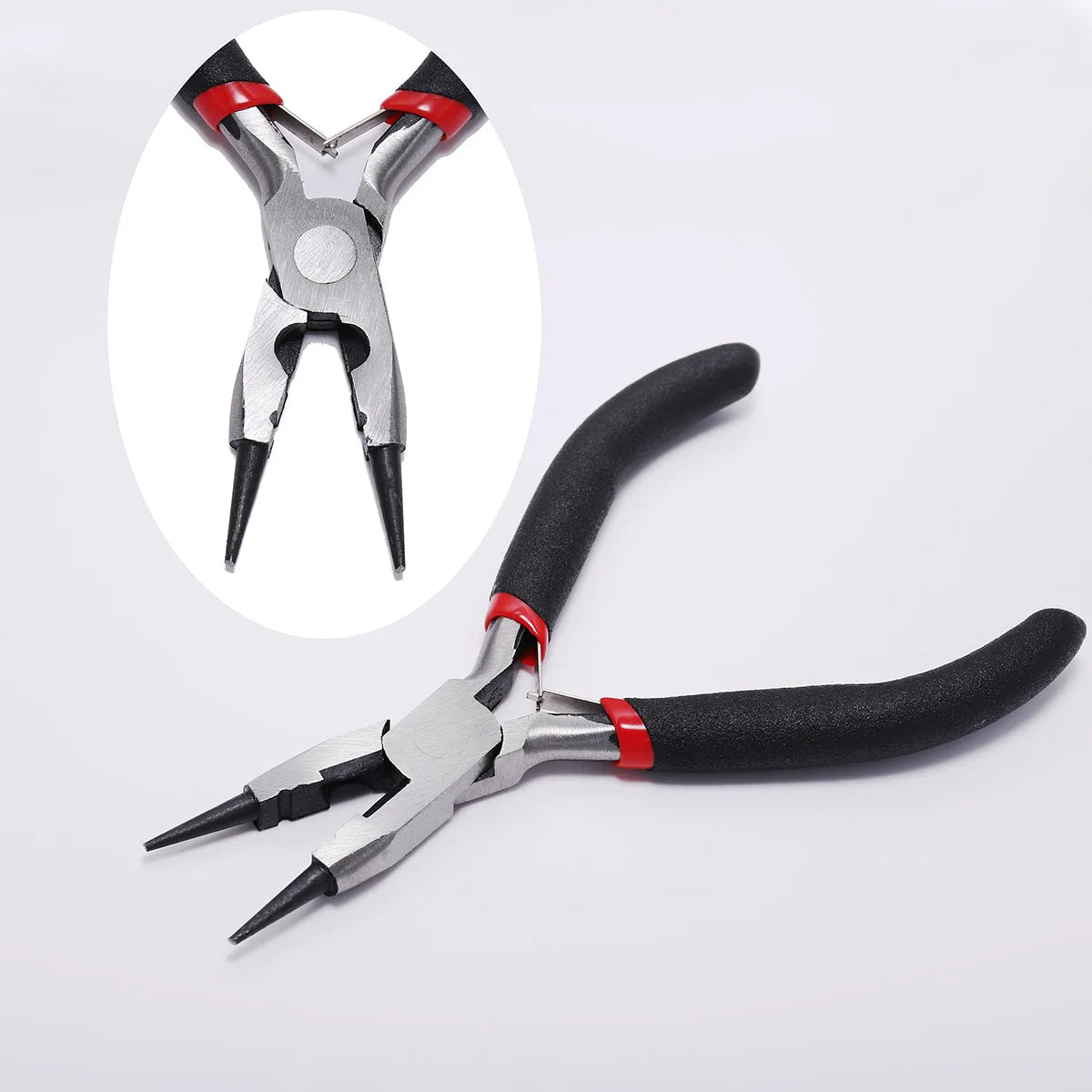 Ferronickel Carbon-Hardened Steel Round Nose End Cutting Jewelry Pliers Tools DIY Equipment Pliers Fit Handcraft Beadwork Repair