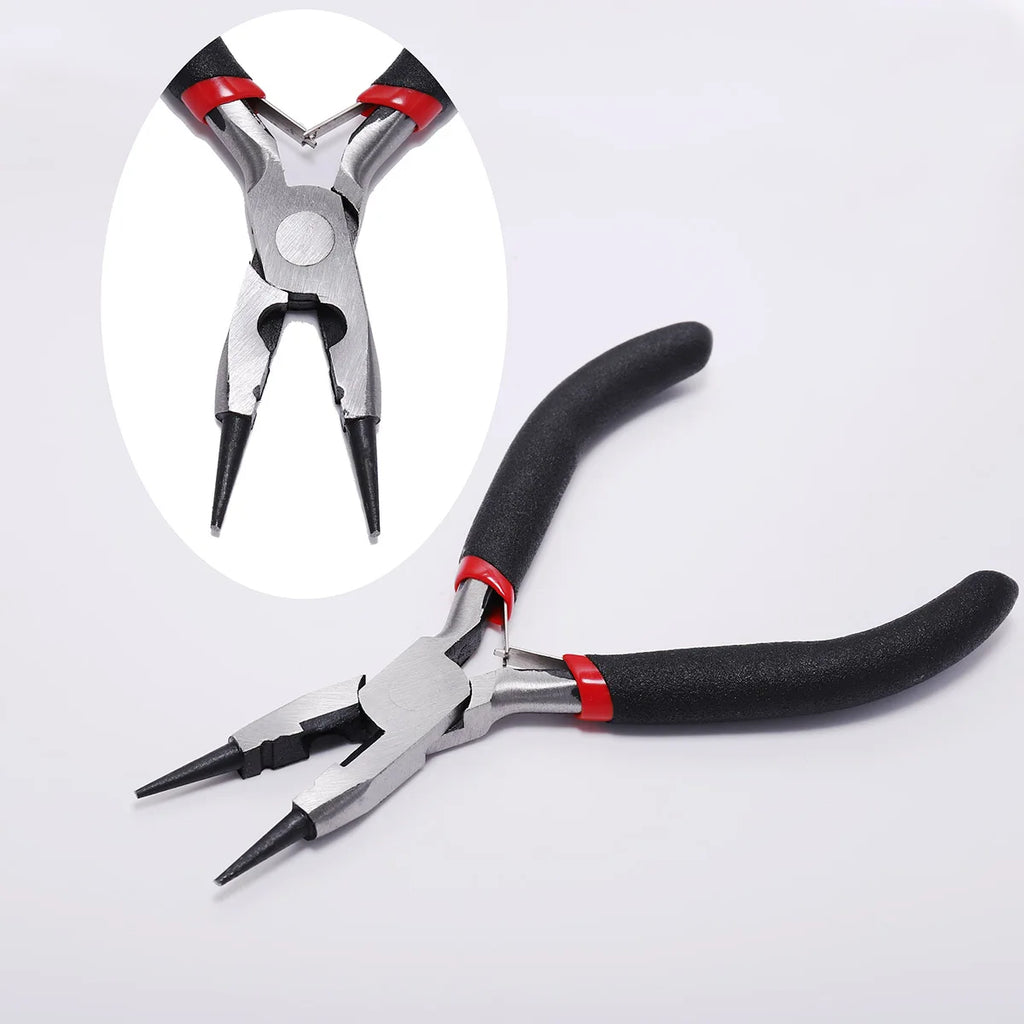 Ferronickel Carbon-Hardened Steel Round Nose End Cutting Jewelry Pliers Tools DIY Equipment Pliers Fit Handcraft Beadwork Repair