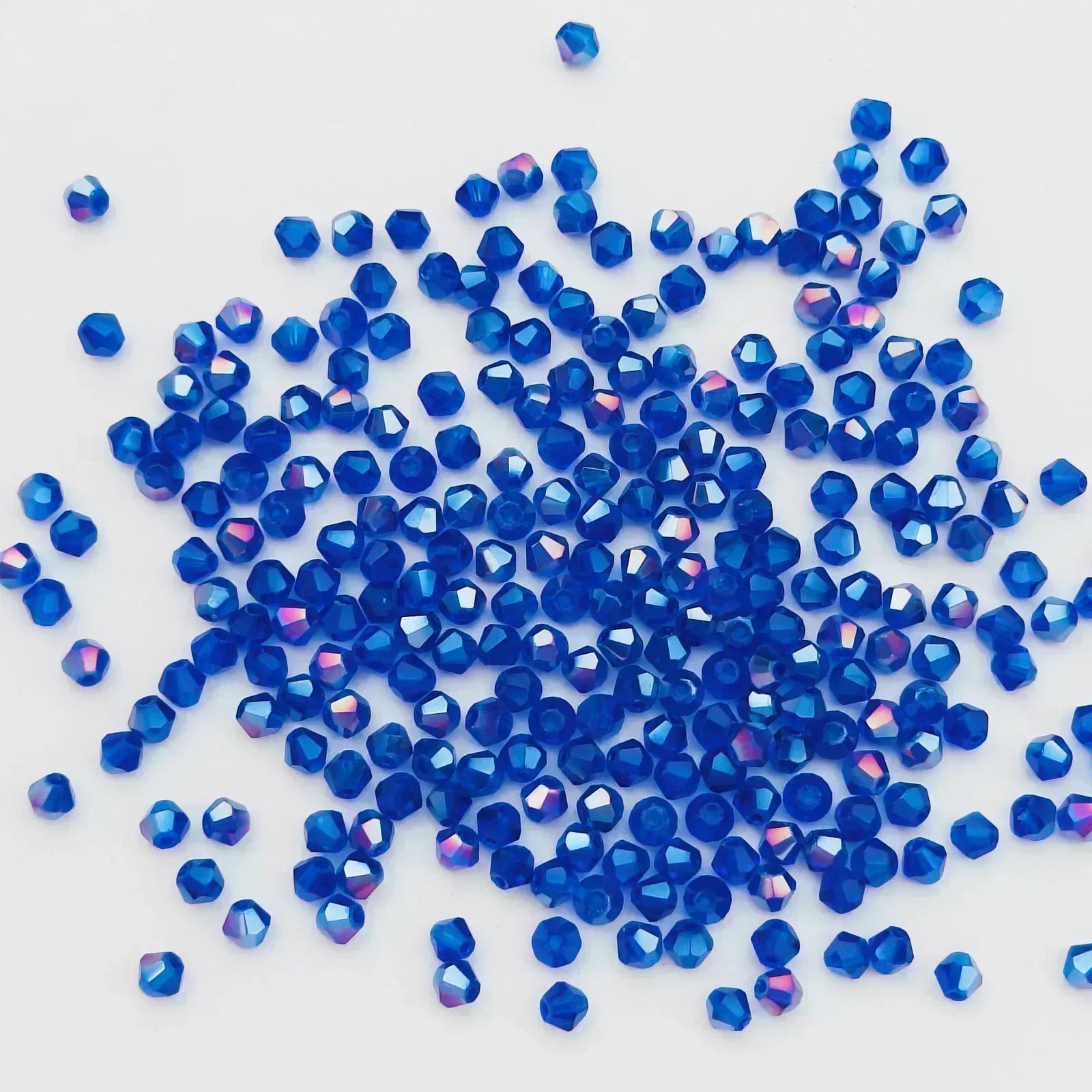 100PCS 4MM Shiny Faceted Austria Crystal Beads Bicone Beads Loose Spacer Beads for Jewelry Making DIY Bracelet Necklace Pendant