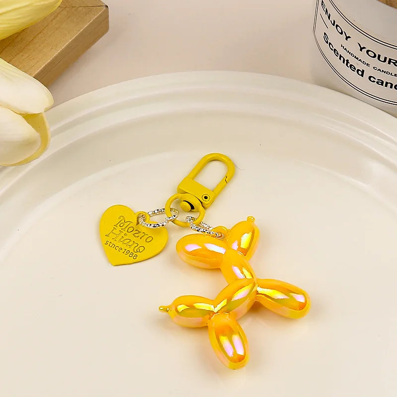 Jelly Cute Jelly Balloon Dog Keychain Pendant Cartoon Dog Chain Keychain - Lovely accessory jewelry gift for unisex keys