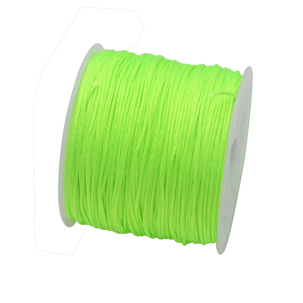 50Yds 0.8mm Crafts Nylon Cord For Jewelry Making Braided Nylon Satin String for Bracelets Necklace Jewelry Accessories