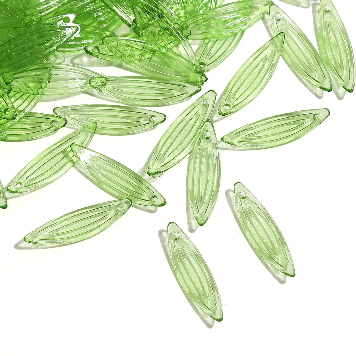 10/50Pcs Acrylic Mini Tree Leaf Beads Unique Loose Beads Handmade DIY Making Jewelry Earrings Necklace Accessories Materials