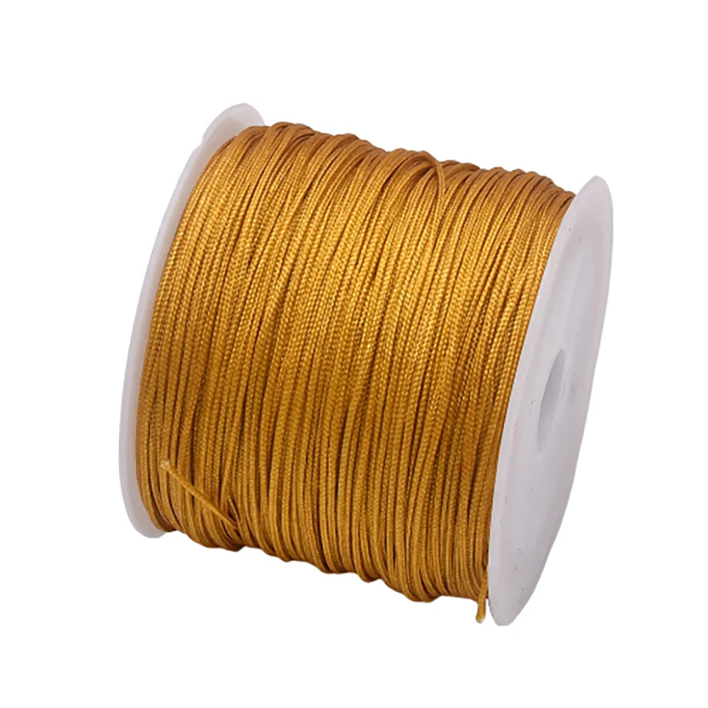 50Yds 0.8mm Crafts Nylon Cord For Jewelry Making Braided Nylon Satin String for Bracelets Necklace Jewelry Accessories