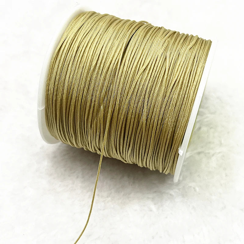 NEW 0.4/0.8/1.0/1.5mm Nylon Cord Thread Chinese Knot Macrame Cord Bracelet Braided String DIY Tassels Beading Shamballa Thread