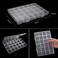 Transparent Plastic Storage Jewelry Box Compartment Adjustable Container For Beads Earring Box For Jewelry Rectangle Box Case