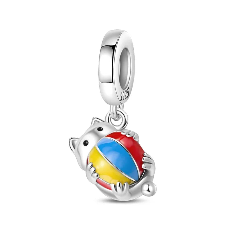 Silver Plated Cute Animals Charms Pendant Lovely Penguin Avocado Dangle Charm Beads Fit Bangle Bracelet Necklace Women Jewelry