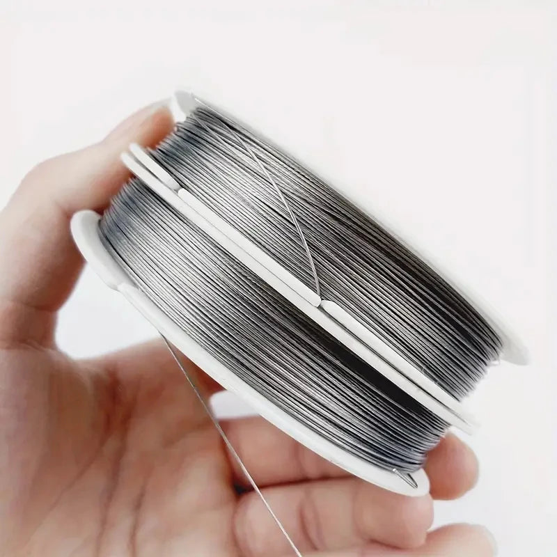 1Roll 0.3~1.0mm Thin Stainless steel wire Beading Rope Cord Thread String For DIY Necklace Bracelets Jewelry Making DIY Findings