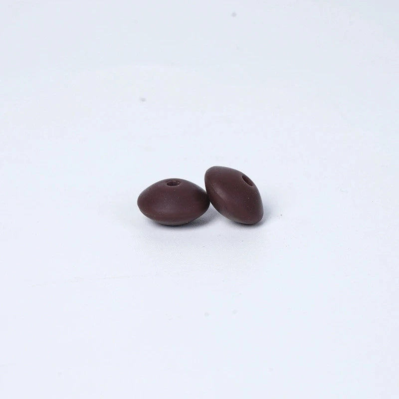 100/50/20Pcs 12mm Siilcone Beads Lentil Loose Spaced Bead for Jewelry Making DIY Beaded Bracelets Necklace Keychain Accessories