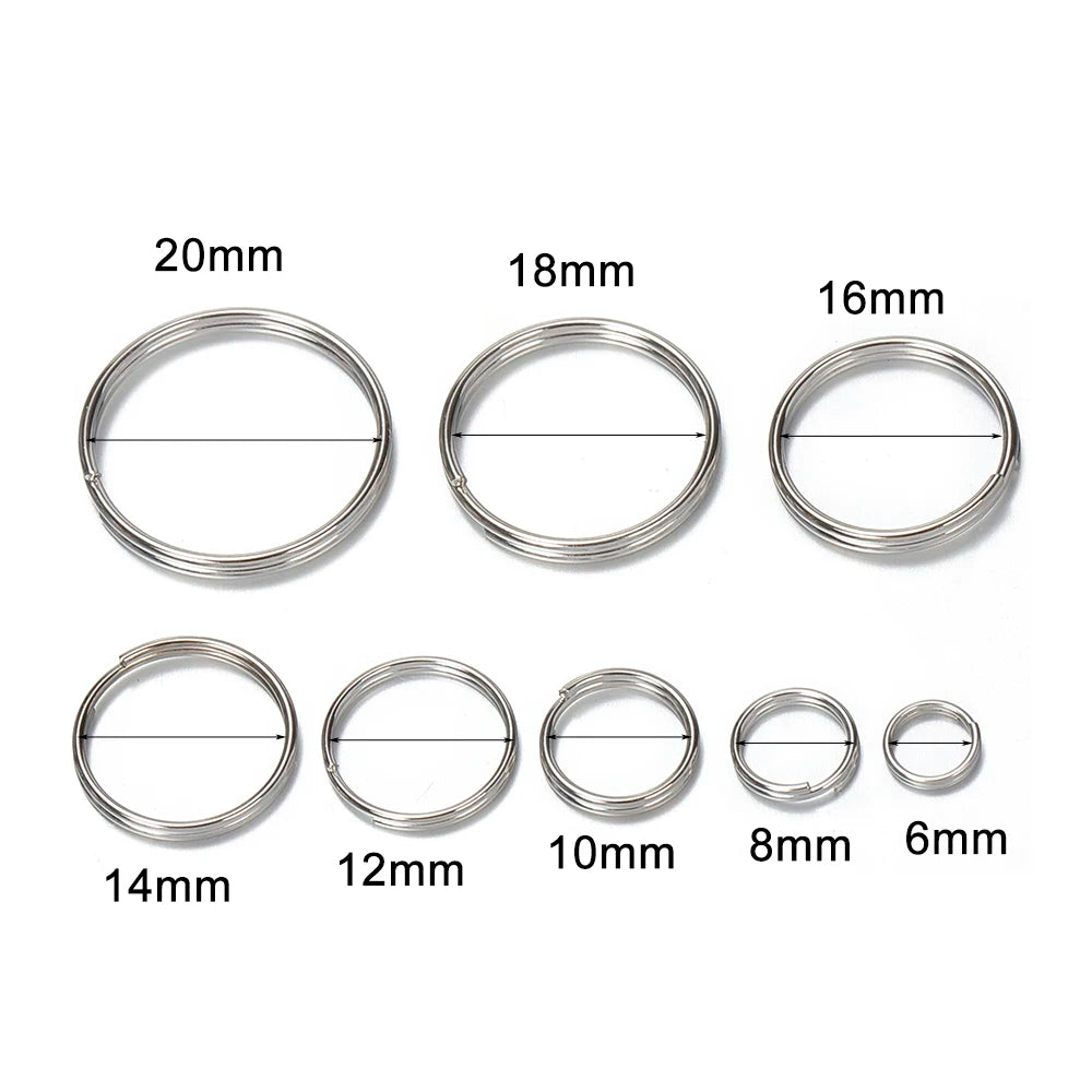 50pcs Key Ring Connector for DIY Keychain Making Findings