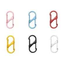 12Pcs Zipper Clip S Carabiner Clips Small Alloy Snap Hook Anti Theft Mini Dual Wire Gate Interlocking Keychain Clip Attachment