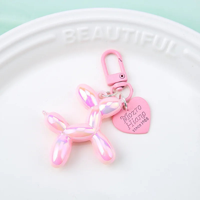 Jelly Cute Jelly Balloon Dog Keychain Pendant Cartoon Dog Chain Keychain - Lovely accessory jewelry gift for unisex keys